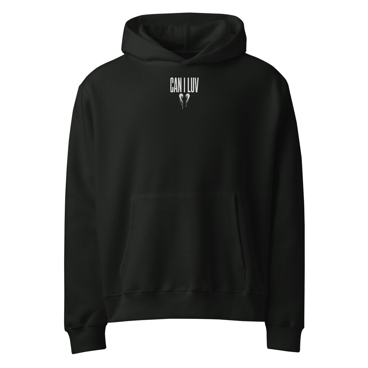CAN I LUV Charcoal Oversized Hoodie